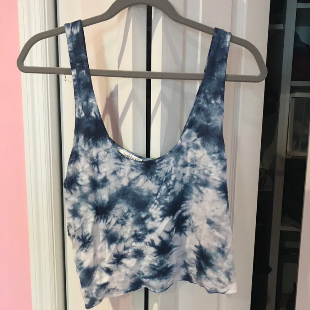 Blue Tie Dye Crop Top- Size Medium